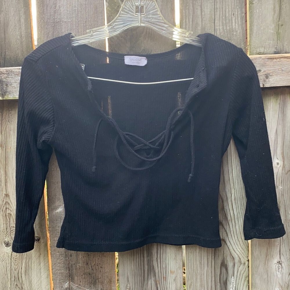 Black crop top sz. S
